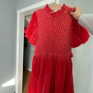 Free People Red Textured Dress
